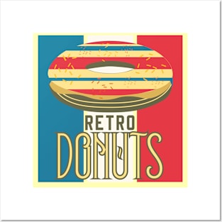 RETRO DONUTS VINTAGE FLAVOR RC04 Posters and Art